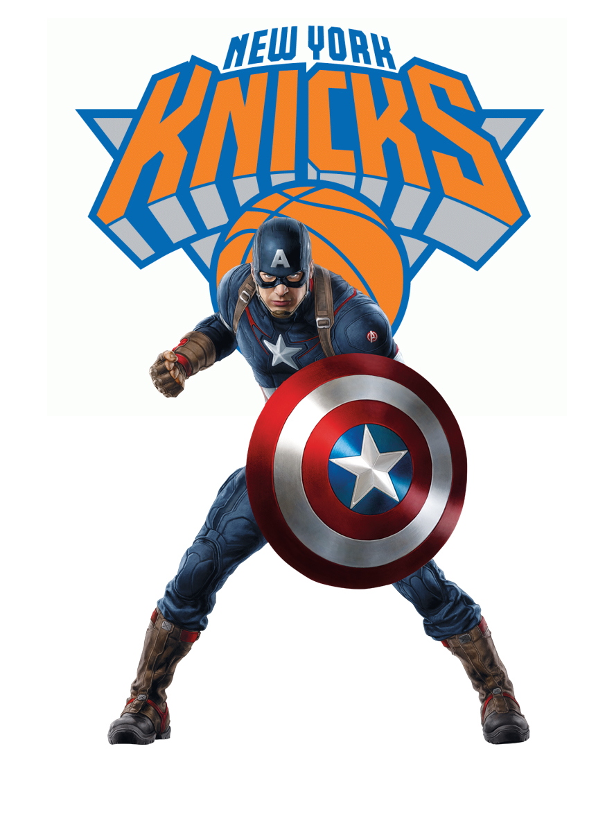 New York Knicks Captain America Logo vinyl decal